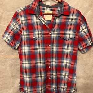 Roebuck & co - plaid button down - medium